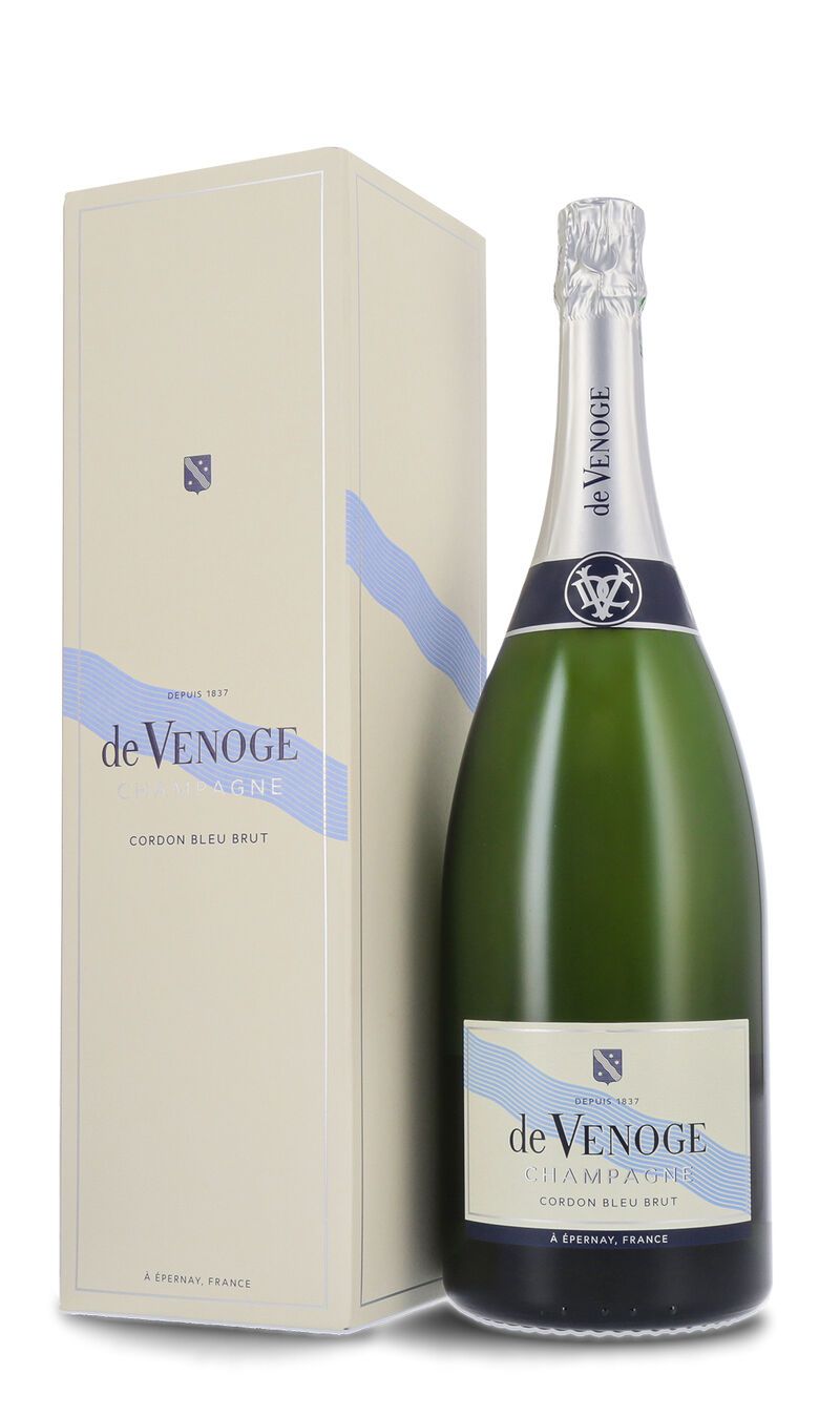 De Venoge Champagner Cordon Bleu Brut 12% vol. 1,50l Magnum Geschenkkarton