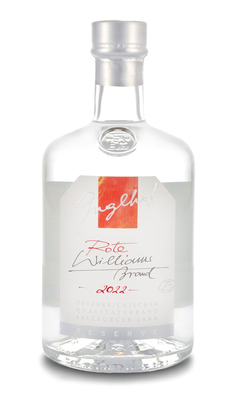 Guglhof Rote Williams Brand 41% vol. Jahrgangsbrand 0,70l Guglhof Rote Williams Brand 41% vol. Jahrgangsbrand 0,70l