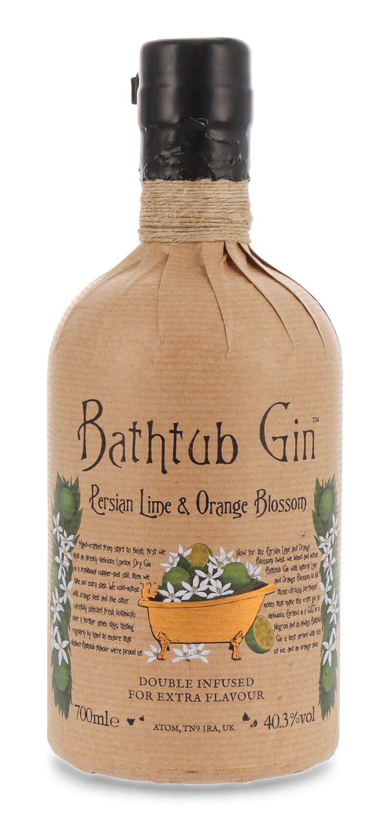Bathtub Persian Lime & Orange Blossom Gin 40,3% vol. 0,70l