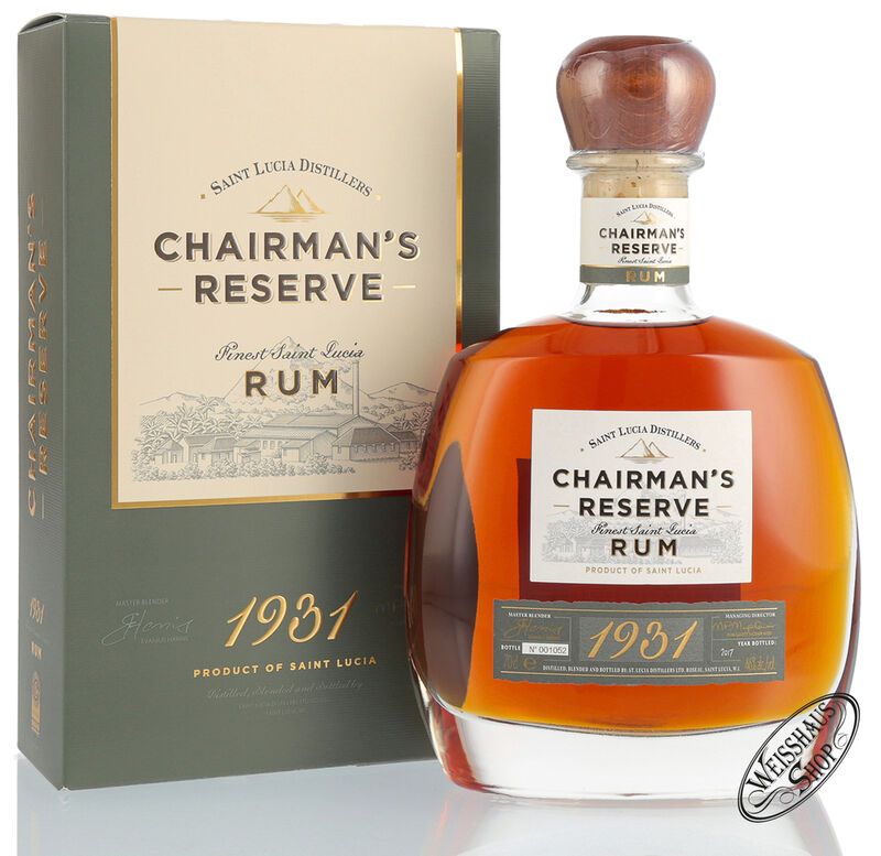 St. Lucia Distillers Chairman's Reserve 1931 Rum 46% vol. 0,70l St. Lucia Distillers Chairman's Reserve 1931 Rum 46% vol. 0,70l