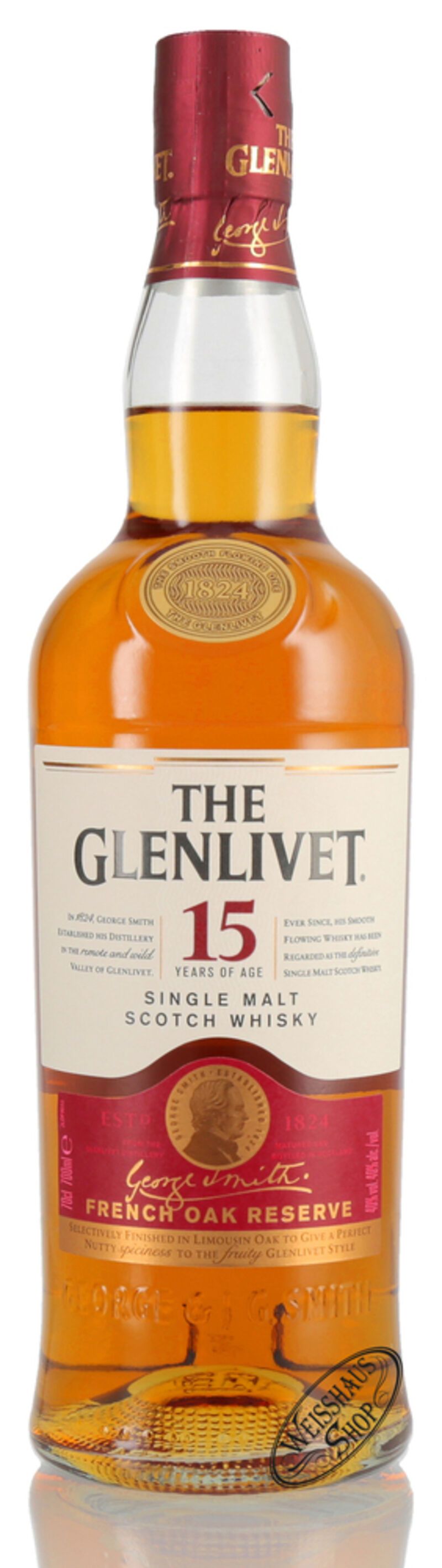 The Glenlivet 15 YO French Oak Reserve Whisky 40% vol. 0,70l The Glenlivet 15 YO French Oak Reserve Whisky 40% vol. 0,70l