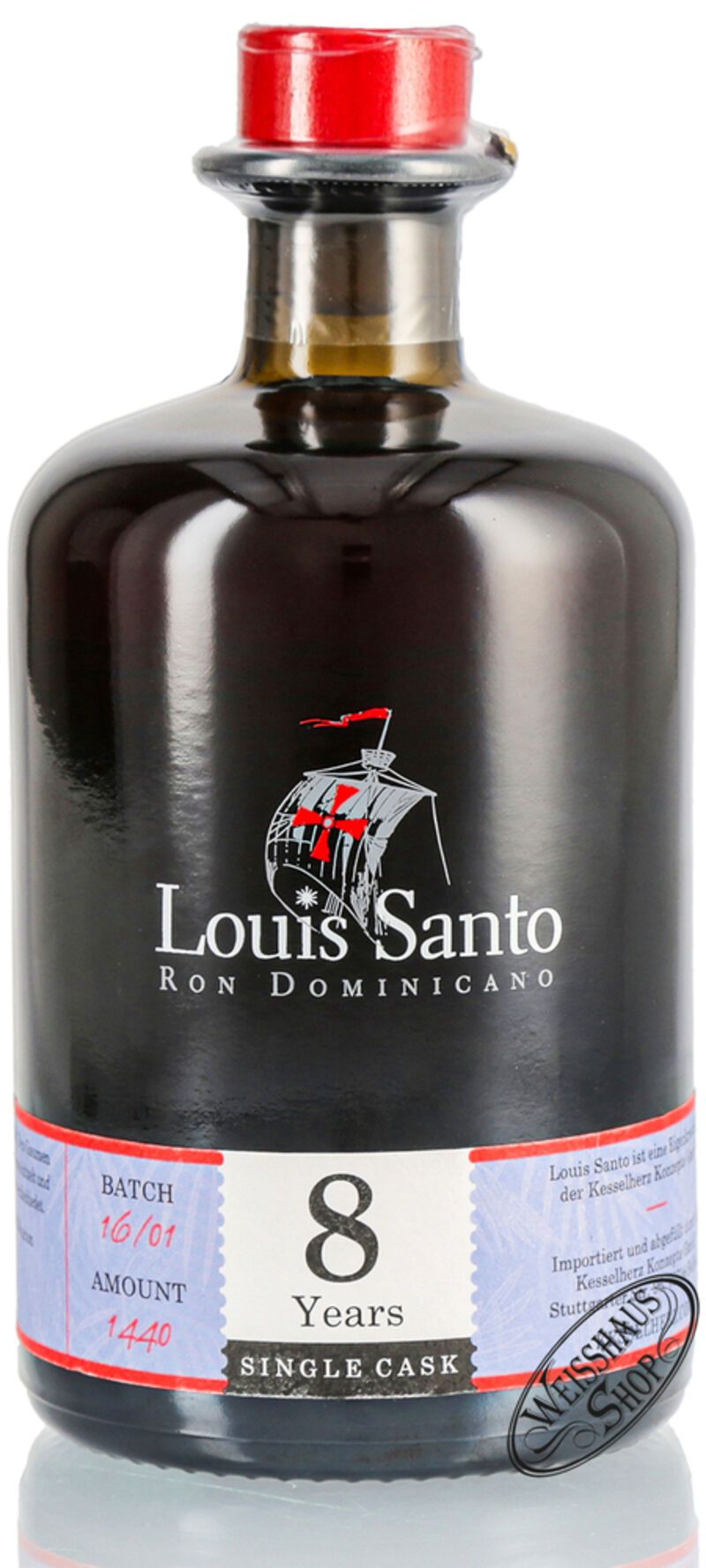 Louis Santo 8 YO Single Cask Rum 40% vol. 0,50l Louis Santo 8 YO Single Cask Rum 40% vol. 0,50l