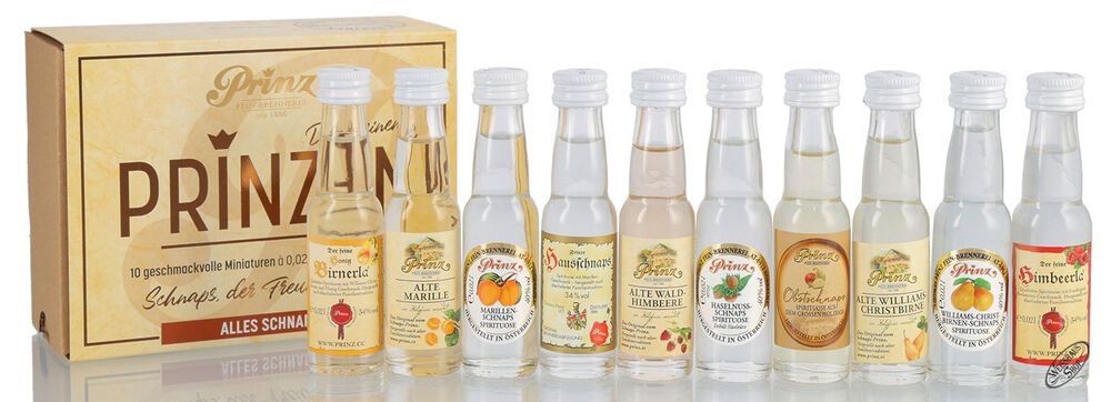 Prinz Genusspaket - Alles Schnaps 38,5% vol. 10 x 0,02l Prinz Genusspaket - Alles Schnaps 38,5% vol. 10 x 0,02l