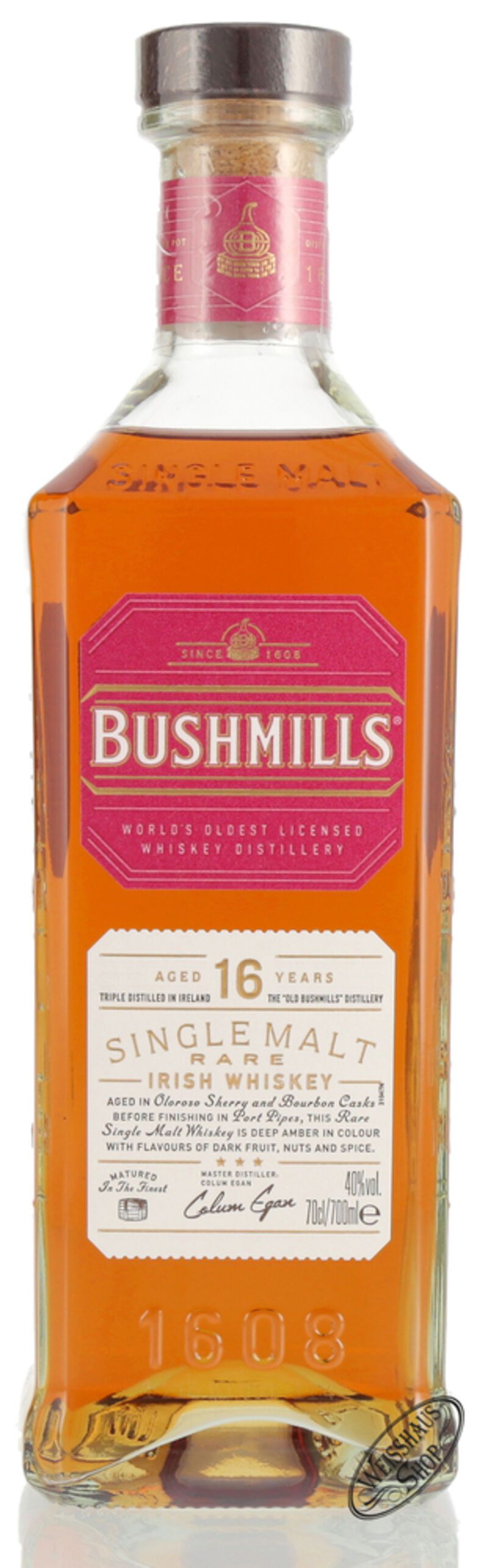 Bushmills 16 YO Single Malt Irish Whiskey 40% vol. 0,70l