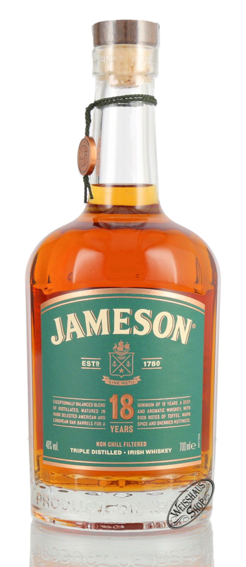 Jameson 18 Years Old Irish Whiskey 46% vol. 0,70l