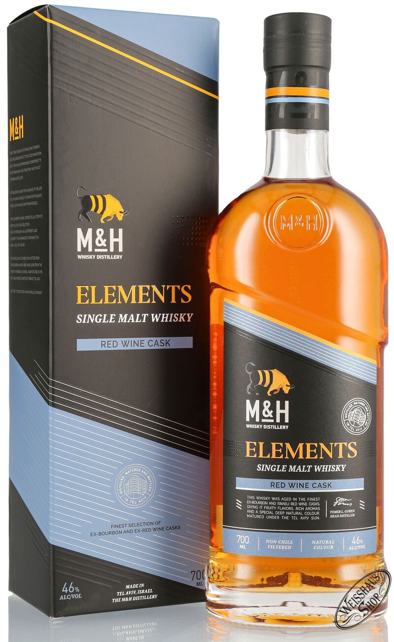 M&H Elements Red Wine Cask Whisky 46% vol. 0,70l M&H Elements Red Wine Cask Whisky 46% vol. 0,70l