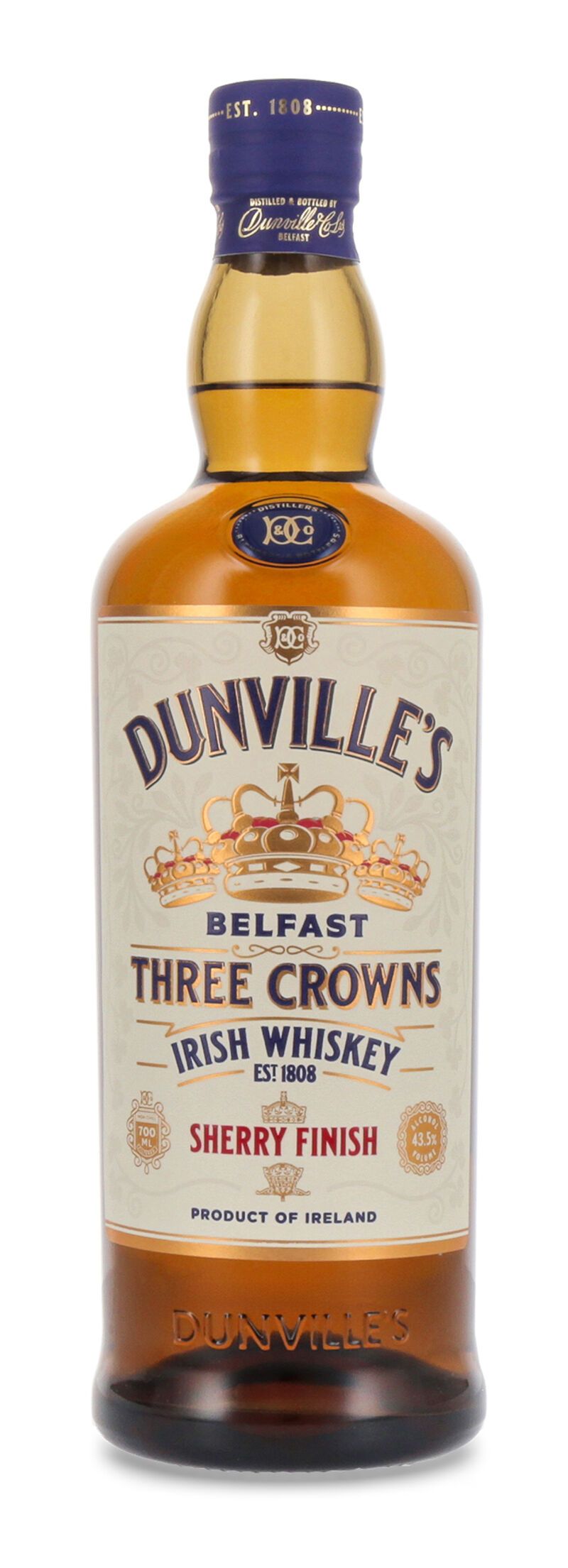 Dunville's Three Crowns Irish Whiskey 43,5% vol. 0,70l