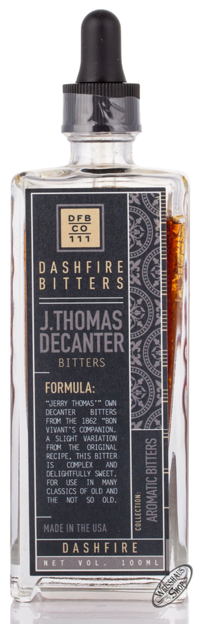 Dashfire Jerry Thomas Decanter Bitters 36 vol. 0,10l Weisshaus Shop