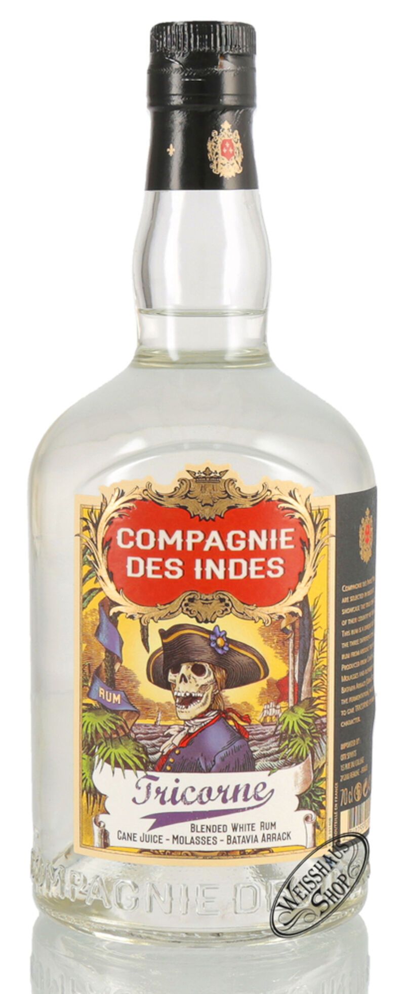 Compagnie des Indes Tricorne White Rum 43% vol. 0,70l