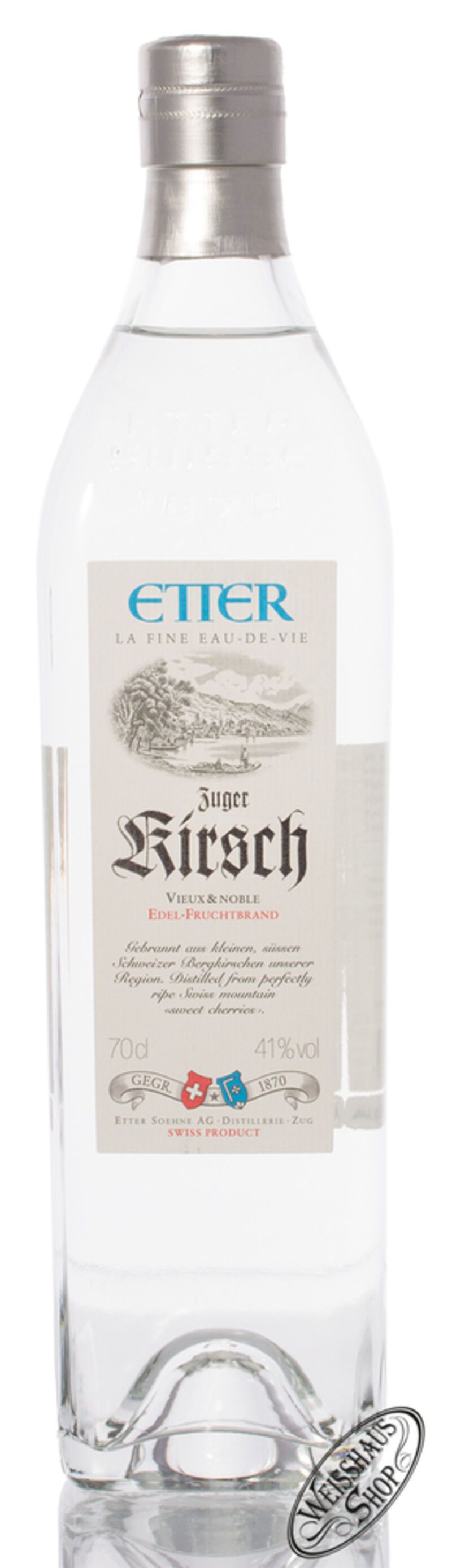 Etter Zuger Kirsch 41% vol. 0,70l Etter Zuger Kirsch 41% vol. 0,70l