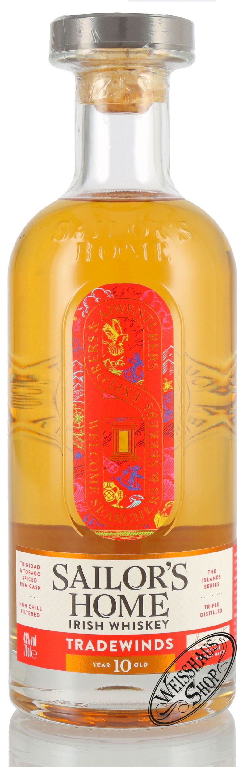 Sailor's Home Tradewinds Irish Spiced Rum Cask Whiskey 43% vol. 0,70l B-Ware