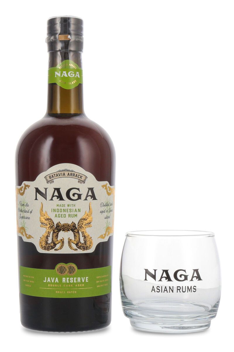 Naga Java Reserve Indonesian Arrack Geschenk-Set 40% vol. 0,70l