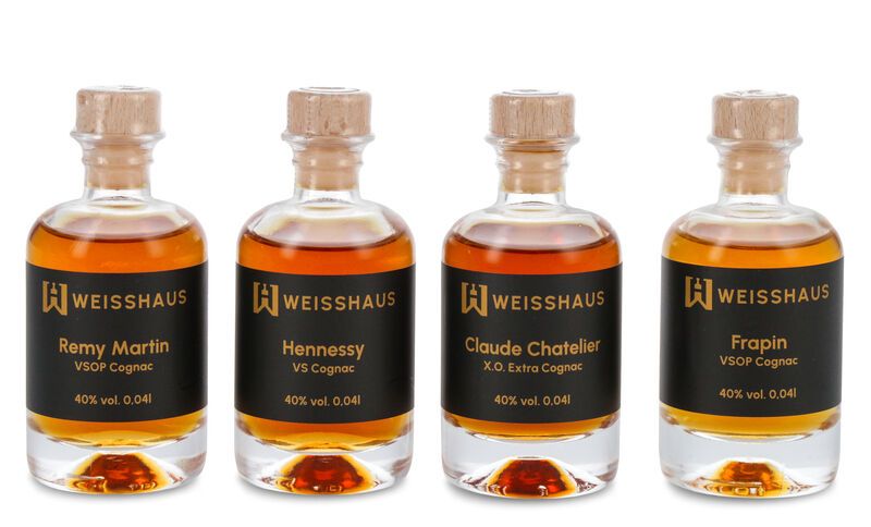 Taste and Match - Cognac-Favoriten 4 x 0,04l Weisshaus Sample Set