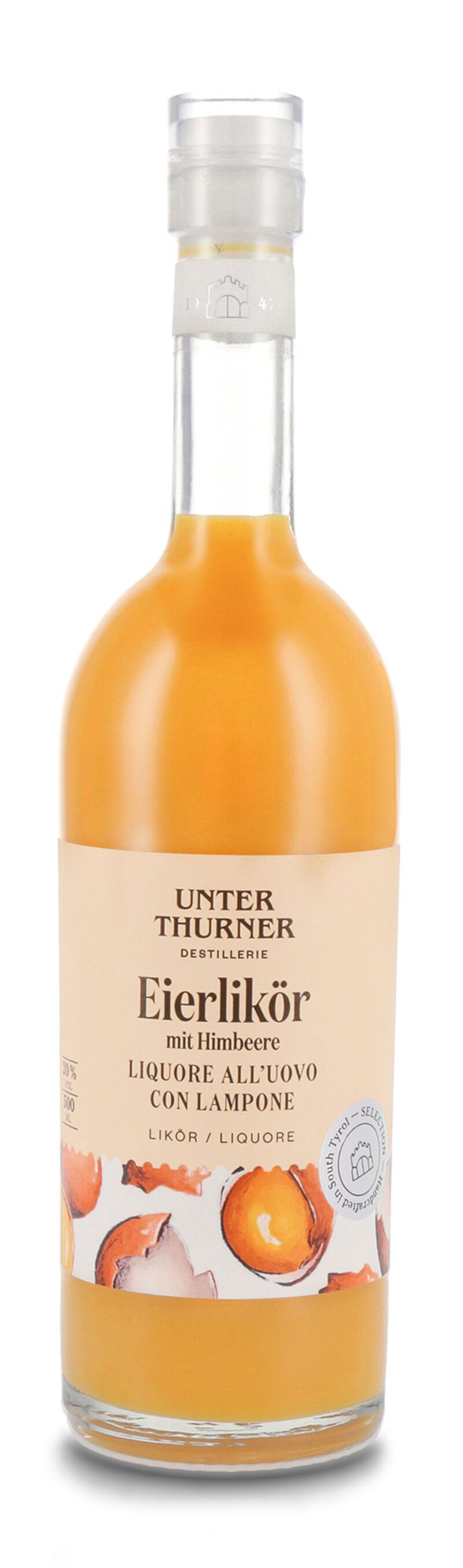 Unterthurner Eierlikör mit Himbeere Selection 20% vol. 0,50l