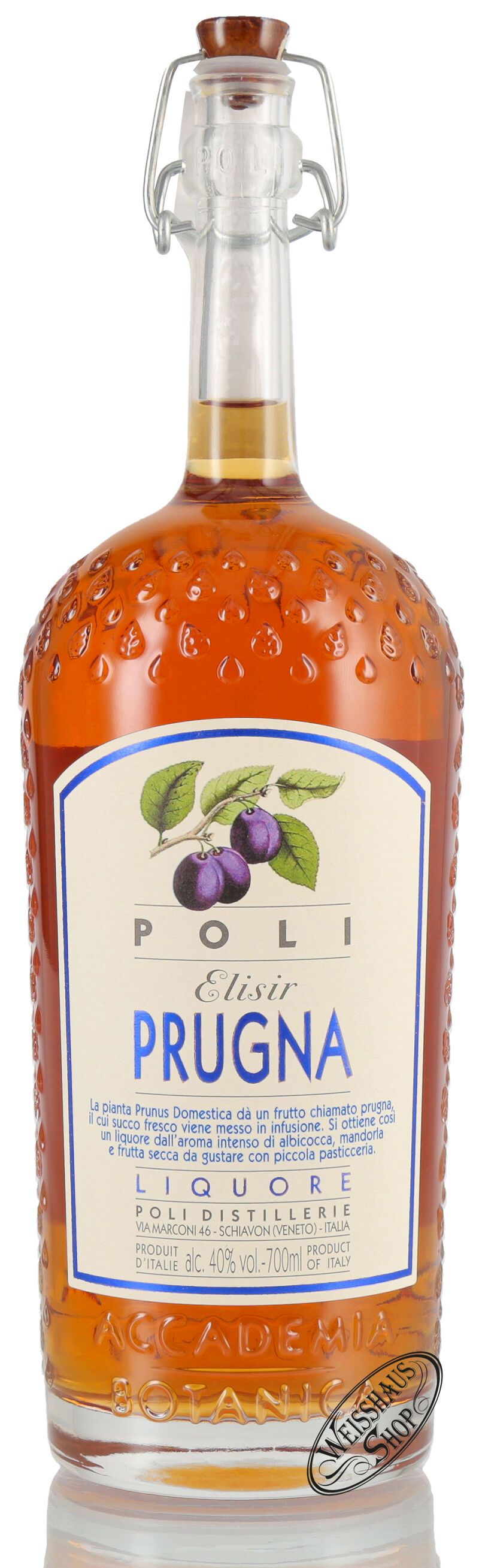 Poli Elisir Prugna Pflaumenlikör 40% vol. 0,70l Poli Elisir Prugna Pflaumenlikör 40% vol. 0,70l
