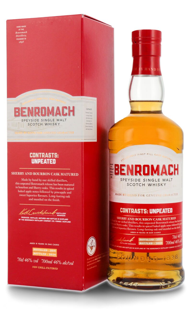 Benromach Unpeated Vintage 2014 Whisky 46% vol. 0,70l Benromach Unpeated Vintage 2014 Whisky 46% vol. 0,70l