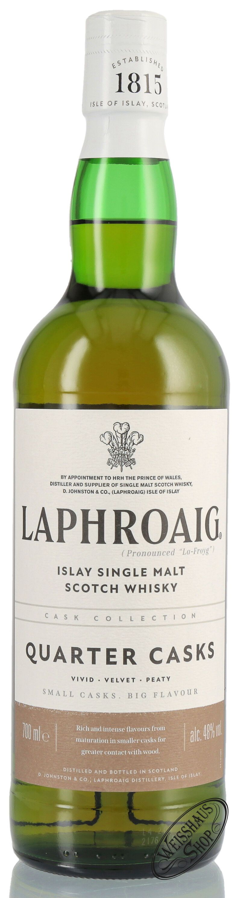 Laphroaig Quarter Cask Single Malt Whisky 48% vol. 0,70l B-Ware