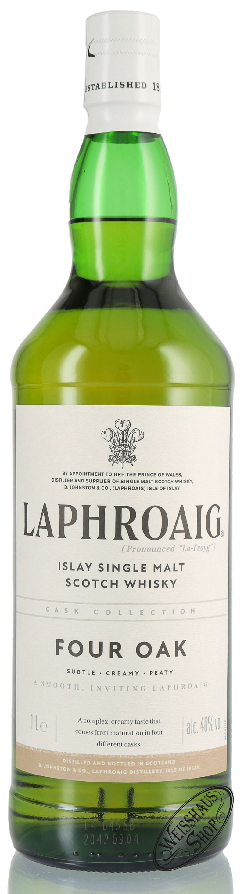 Laphroaig Four Oak Whisky 40% vol. 1,0l B-Ware