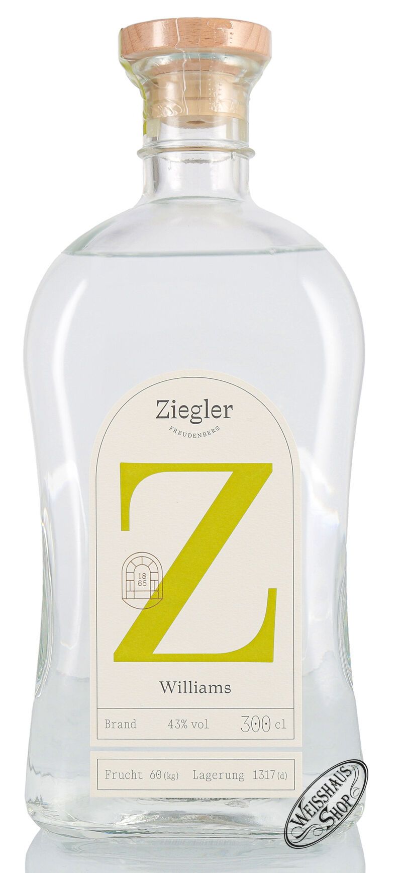 Ziegler Williamsbirnenbrand 43% vol. 3,0l Doppelmagnum