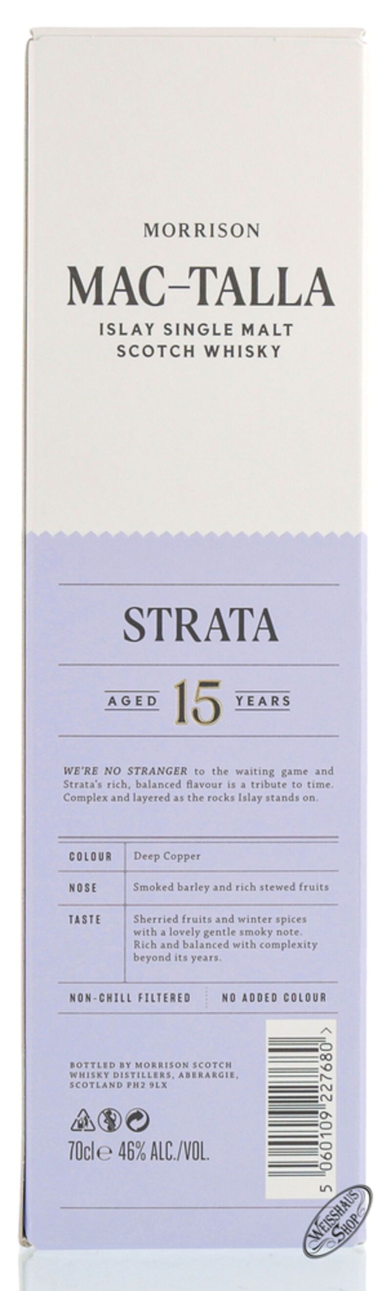 Mac-Talla Strata 15 YO Single Malt Whisky 46% vol. 0,70l