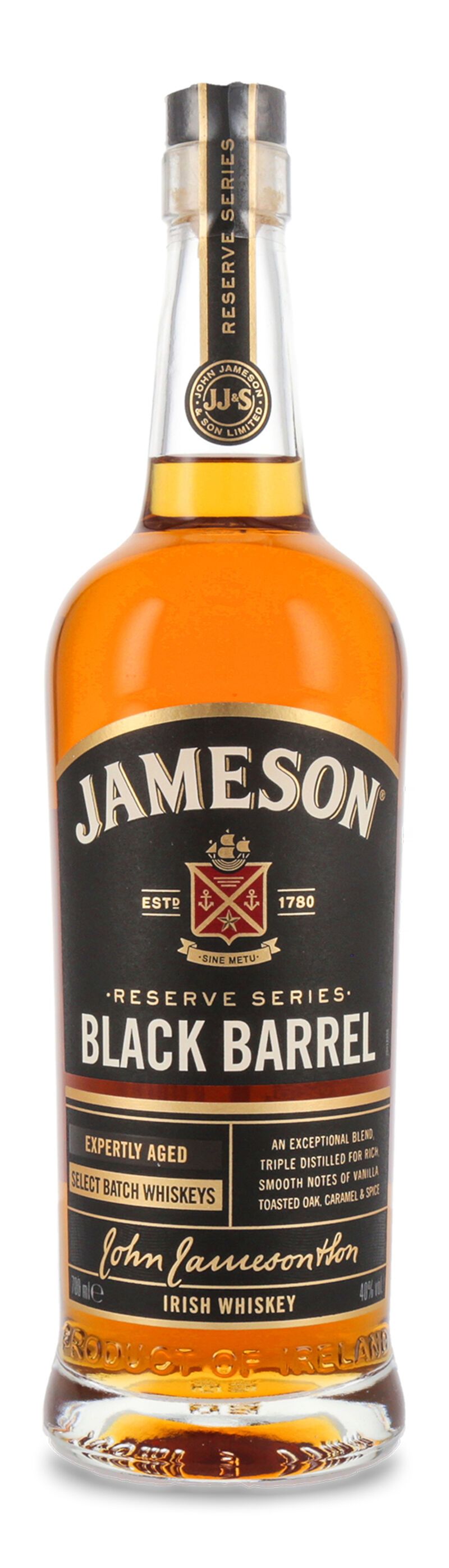 Jameson Black Barrel Irish Whiskey 40% vol. 0,70l Jameson Black Barrel Irish Whiskey 40% vol. 0,70l