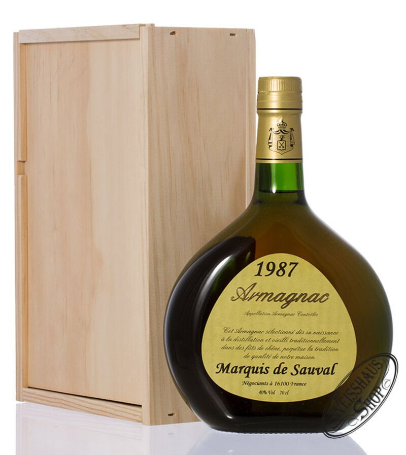 Marquis de Sauval Millésimé 1987 Armagnac 40% vol. 0,70l Marquis de Sauval Millésimé 1987 Armagnac 40% vol. 0,70l