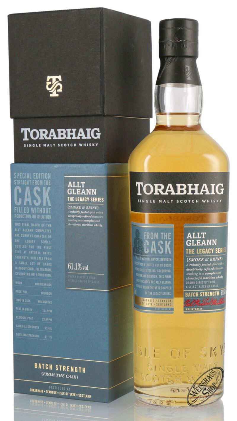 Torabhaig Allt Gleann Batch Strength Whisky 61,1% vol. 0,70l Torabhaig Allt Gleann Batch Strength Whisky 61,1% vol. 0,70l