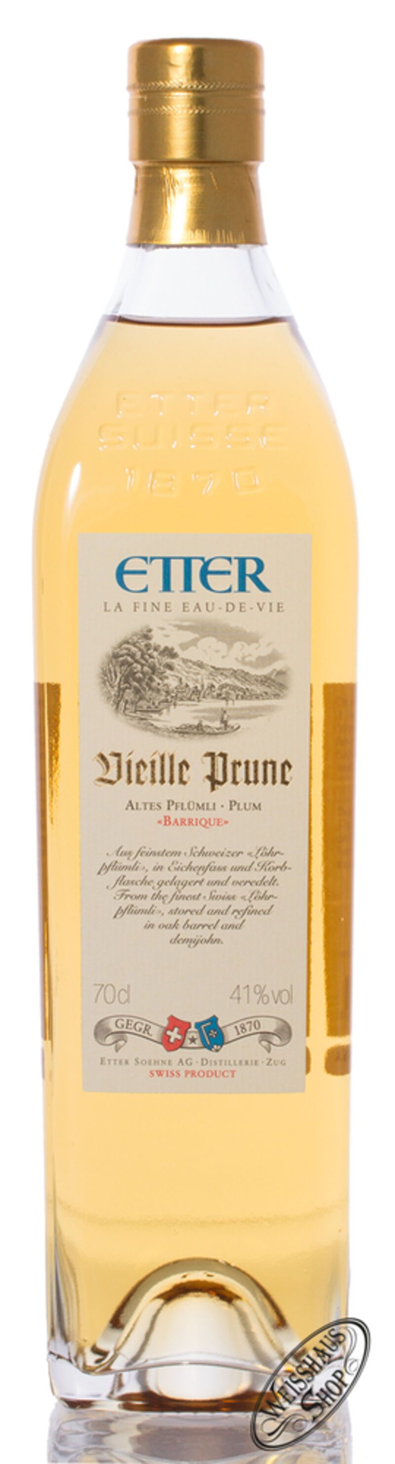 Etter Vieille Prune Löhrpflaumen Brand 41% vol. 0,70l Etter Vieille Prune Löhrpflaumen Brand 41% vol. 0,70l