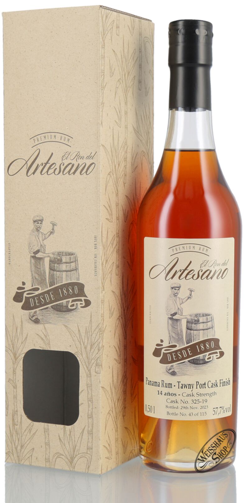 El Ron del Artesano 14 YO Tawny Cask Finish 57,7% vol. 0,50l El Ron del Artesano 14 YO Tawny Cask Finish 57,7% vol. 0,50l