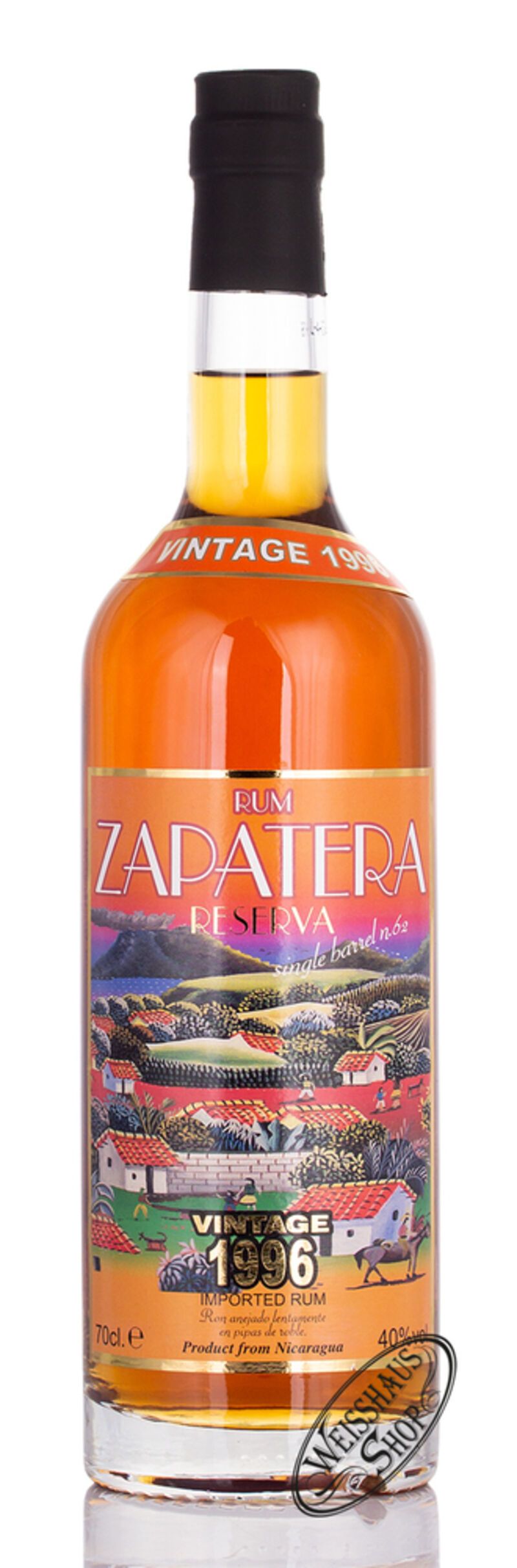 Zapatera Vintage 1996 Rum 40% vol. 0,70l Zapatera Vintage 1996 Rum 40% vol. 0,70l