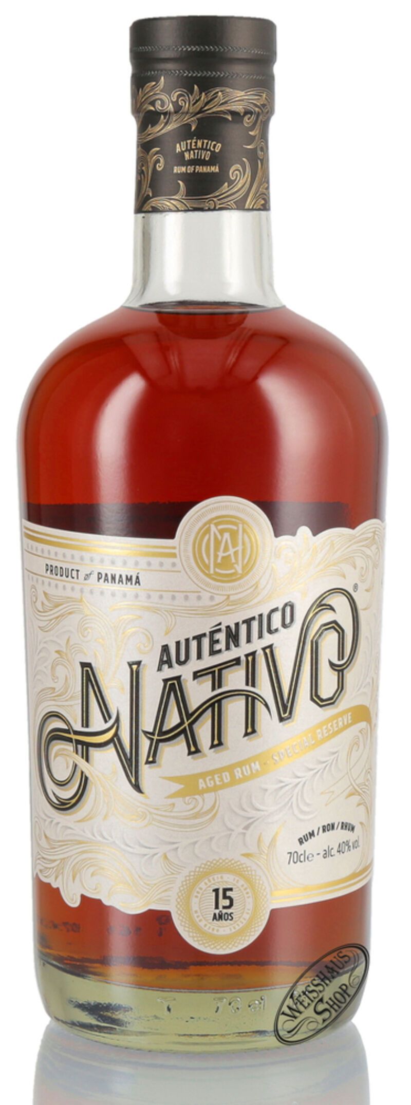 Autentico Nativo 15 YO Rum 40% vol. 0,70l Autentico Nativo 15 YO Rum 40% vol. 0,70l