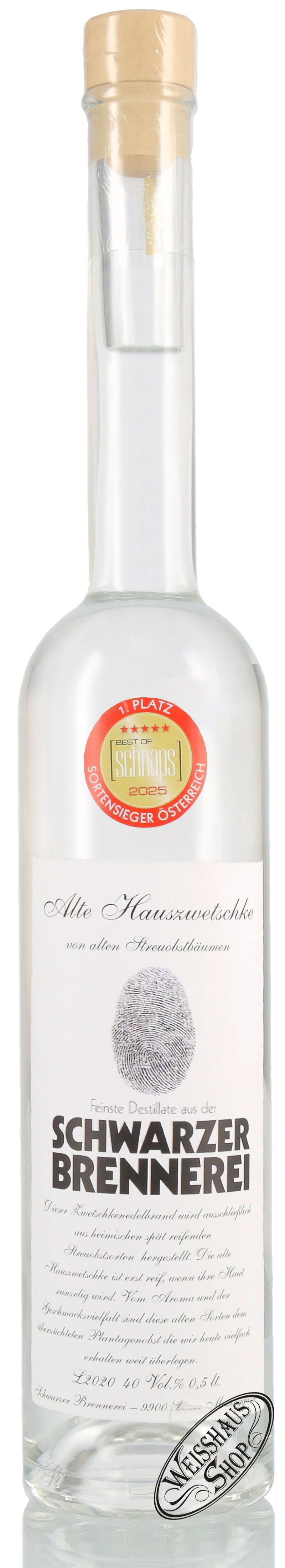 Schwarzer Alte Hauszwetschke 40% vol. 0,50l Schwarzer Alte Hauszwetschke 40% vol. 0,50l