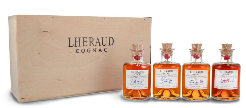 Lhéraud 4er Cognac Tasting Set 43,75% vol. 0,80l