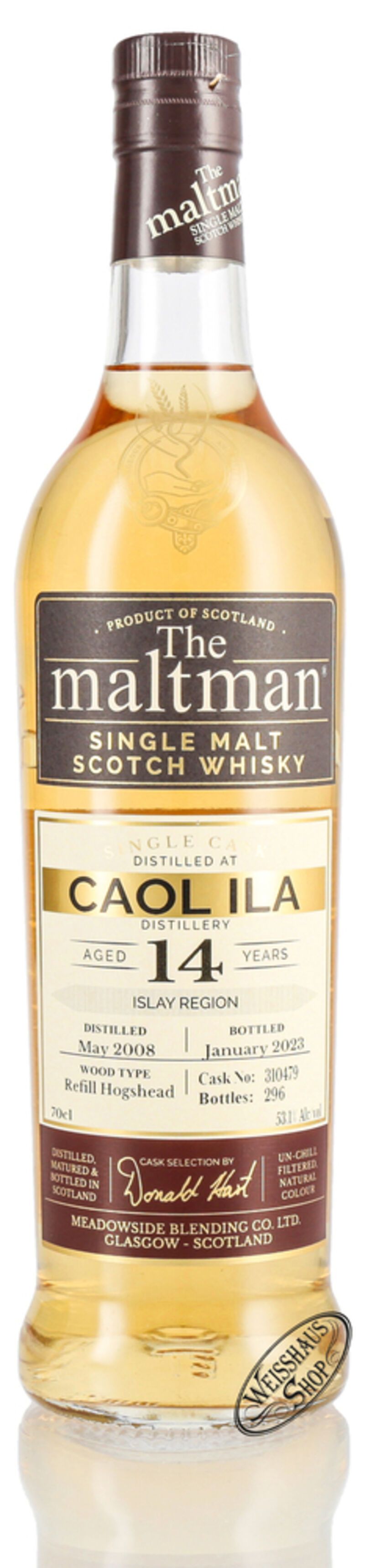 The Maltman Caol Ila Vintage 2008 Single Cask Whisky 53,1% vol. 0,70l