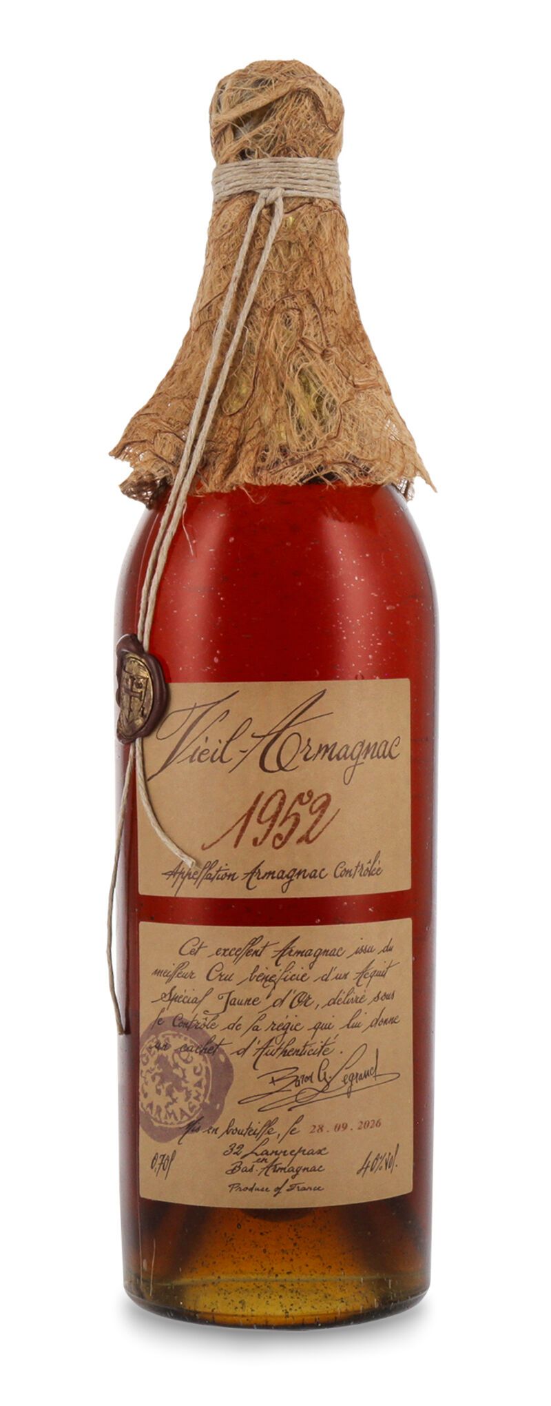 Lhéraud Baron Gaston Legrand 1952 Vieil Bas Armagnac 40% vol. 0,70l