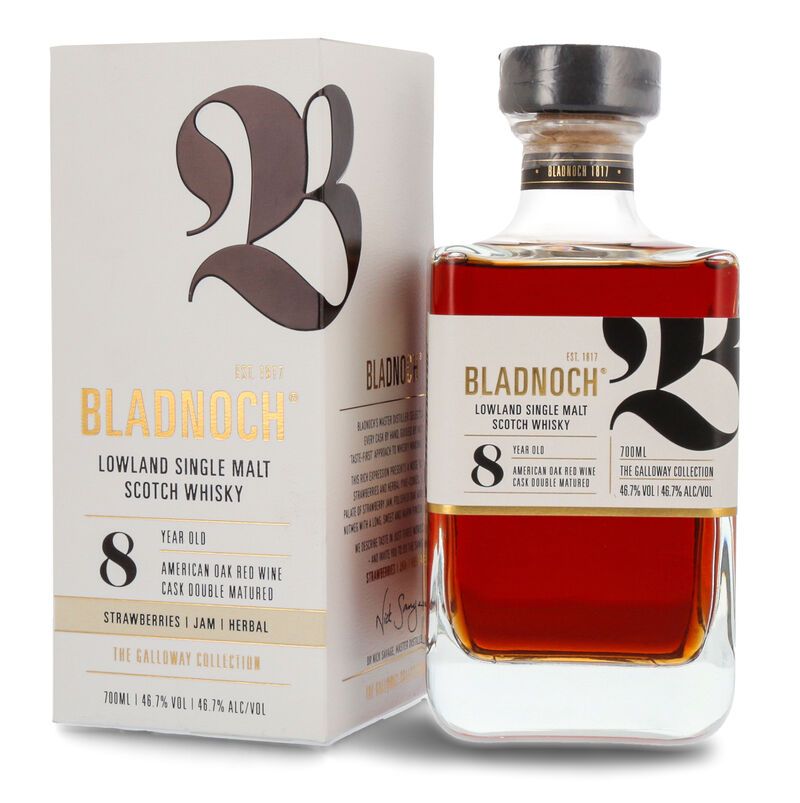 Bladnoch 8 YO Red Wine Cask Single Malt Whisky 46,7% vol. 0,70l
