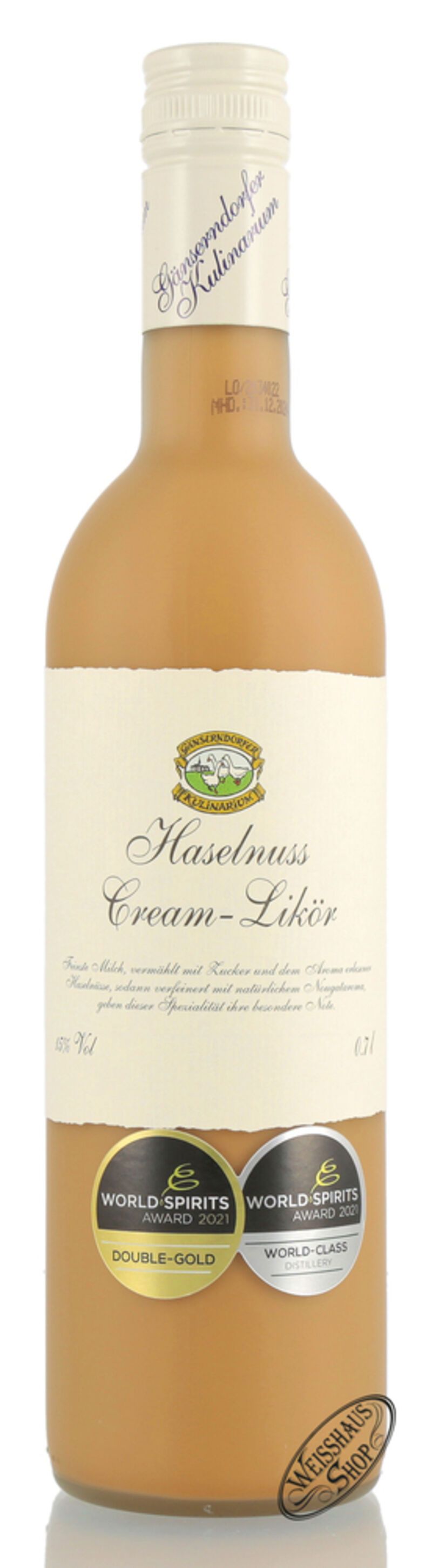 Auersthaler Haselnuss Cream Likör 15% vol. 0,70l