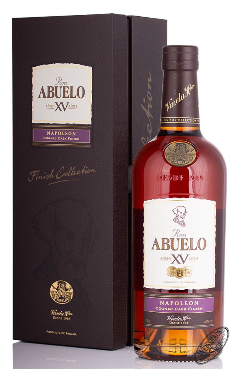 Ron Abuelo XV Napoleon Cognac Cask Finish Rum 40% vol. 0,70l