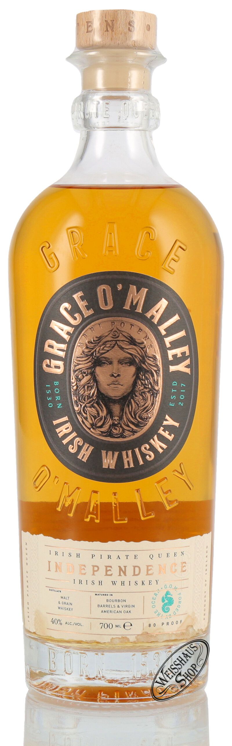 Grace O'Malley Independence Irish Whiskey 40% vol. 0,70l