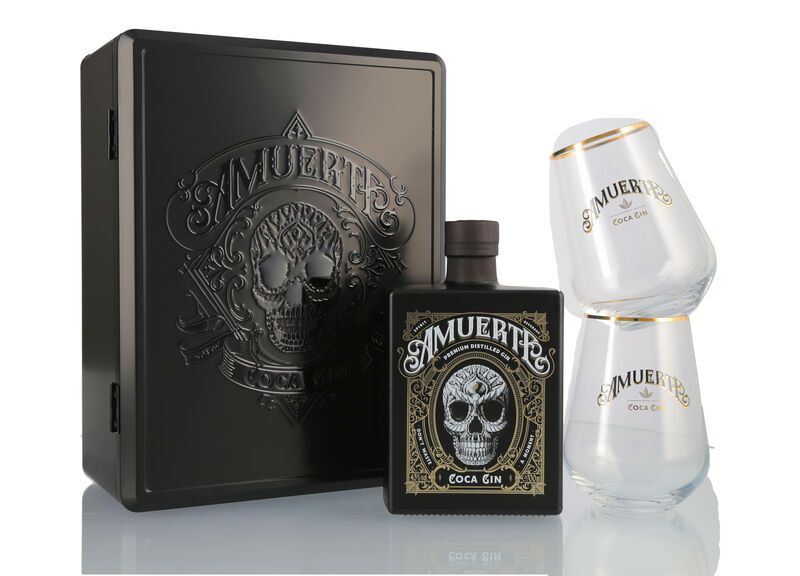 Amuerte Gin Black Edition Geschenk-Set 43% vol. 0,70l