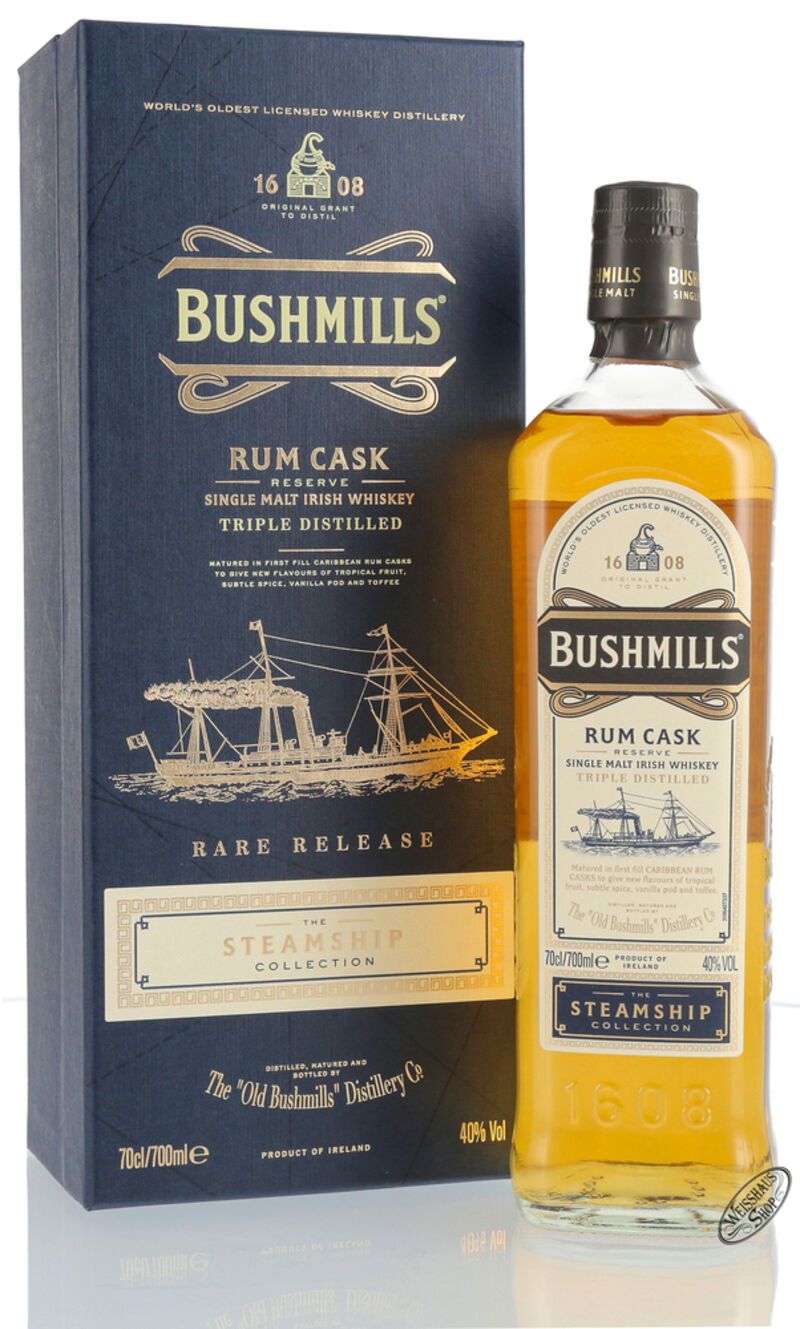 Bushmills Steamship Collection Rum Cask Reserve Irish Whiskey 40% vol. 0,70l Bushmills Steamship Collection Rum Cask Reserve Irish Whiskey 40% vol. 0,70l