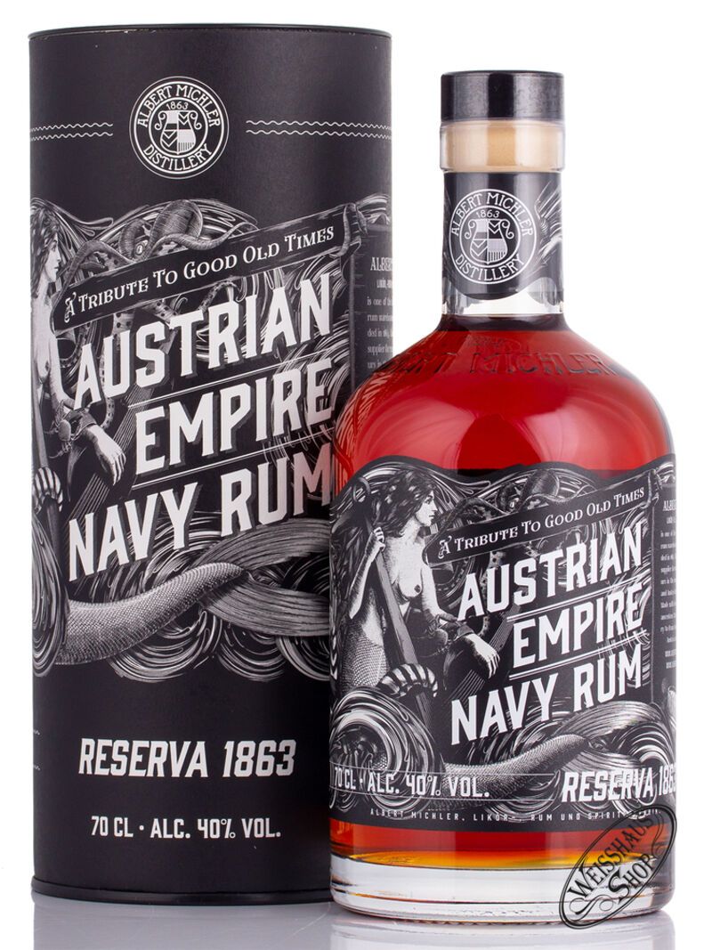 Austrian Empire Navy Reserva 1863 40% vol. 0,70l Austrian Empire Navy Reserva 1863 40% vol. 0,70l