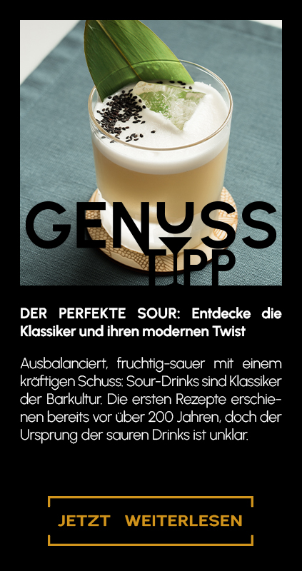 Genuss Tipp Banner für den besten Whisky Sour
