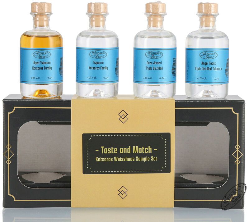 Taste and Match - Katsaros 4 x 0,04l Weisshaus Sample Set