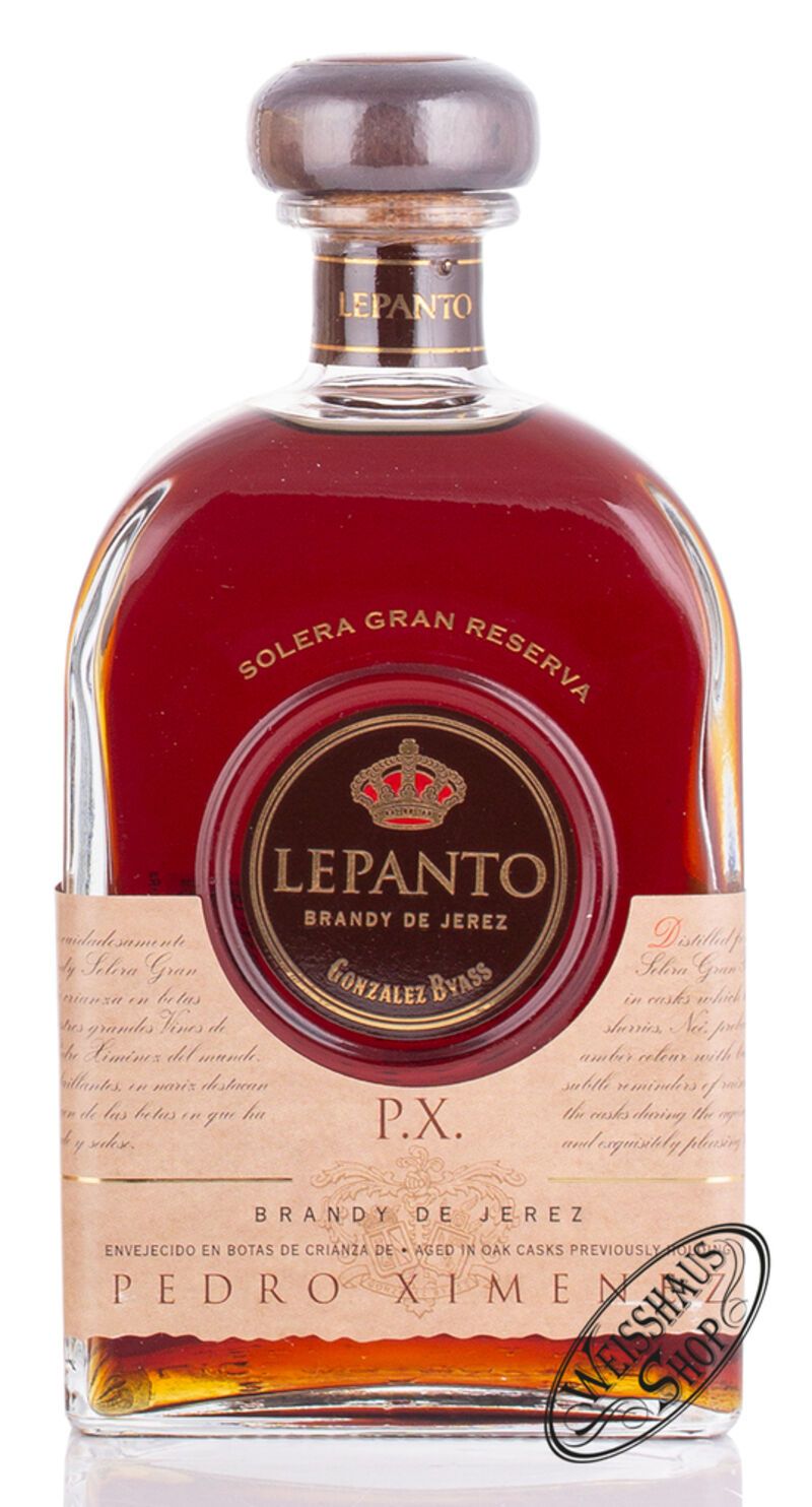 Lepanto Solera Gran Reserva Pedro Ximénez Brandy 36% vol. 0,70l B-Ware Lepanto Solera Gran Reserva Pedro Ximénez Brandy 36% vol. 0,70l B-Ware