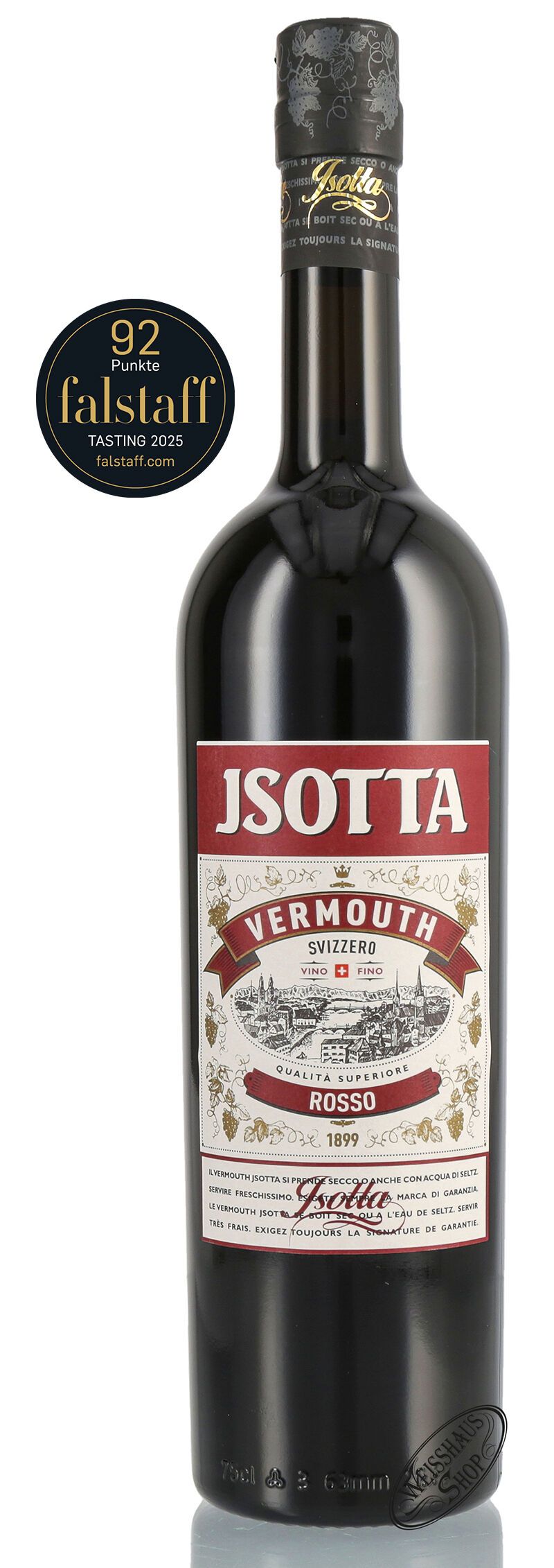 Jsotta Swiss Vermouth Rosso 17% vol. 0,75l B-Ware