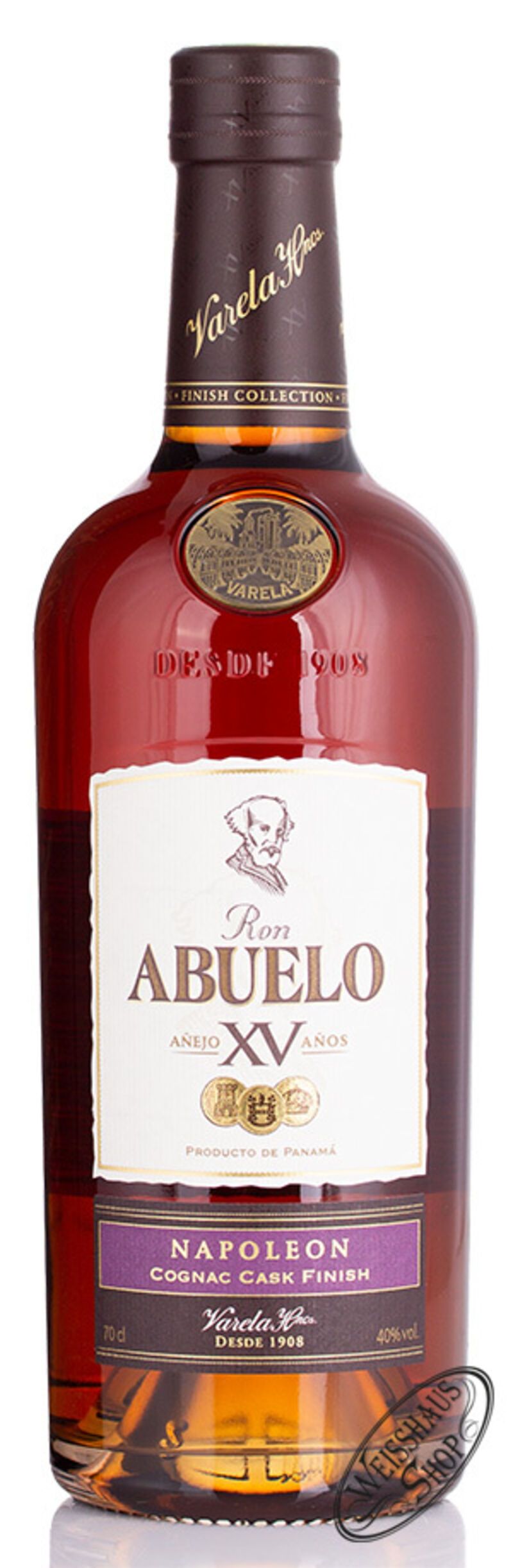 Ron Abuelo XV Napoleon Cognac Cask Finish Rum 40% vol. 0,70l