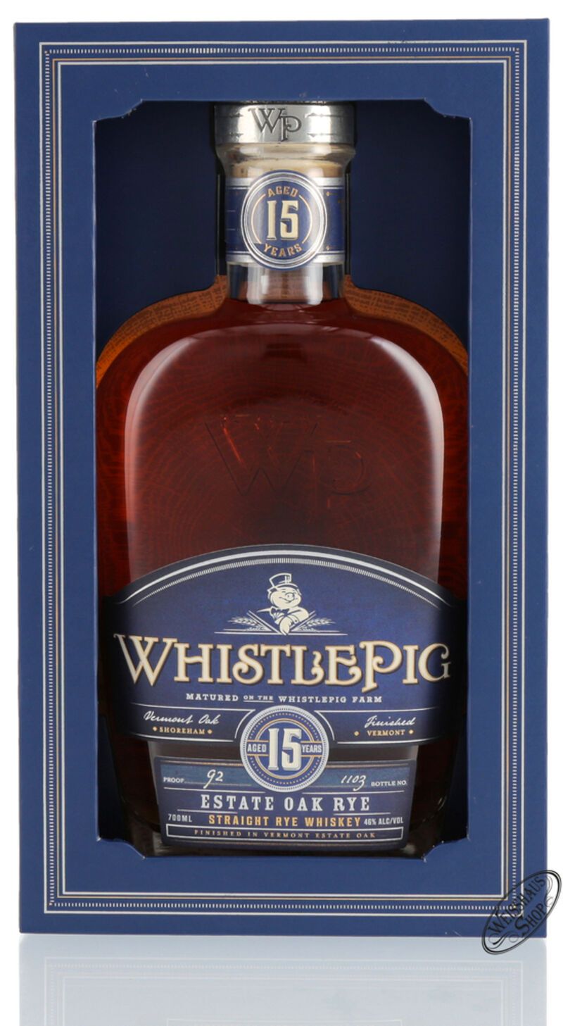 Whistle Pig 15 YO Straight Rye Whiskey 46% vol. 0,70l Whistle Pig 15 YO Straight Rye Whiskey 46% vol. 0,70l