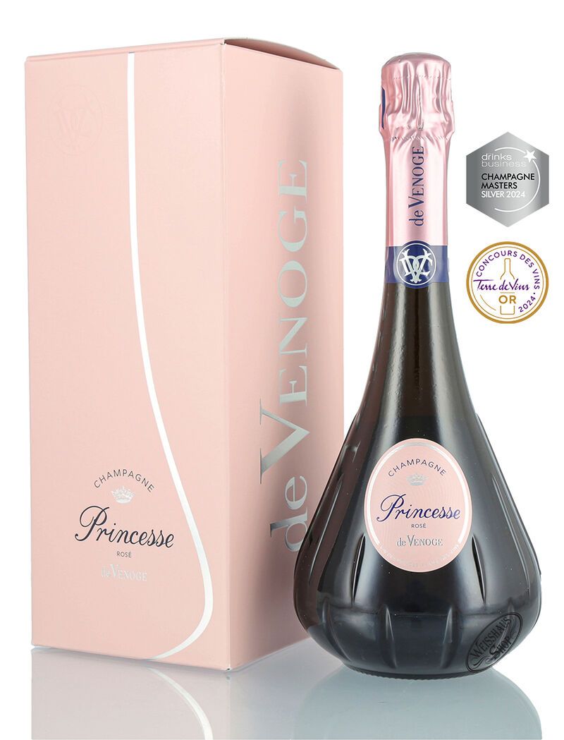 De Venoge Princesse Champagner Rosé 12% vol. 0,75l Geschenkkarton De Venoge Princesse Champagner Rosé 12% vol. 0,75l Geschenkkarton