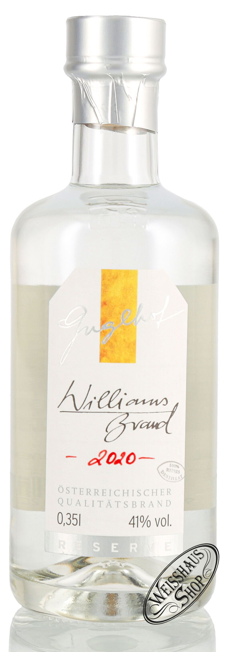 Guglhof Williams Brand 41% vol. Jahrgangsbrand 0,35l Guglhof Williams Brand 41% vol. Jahrgangsbrand 0,35l
